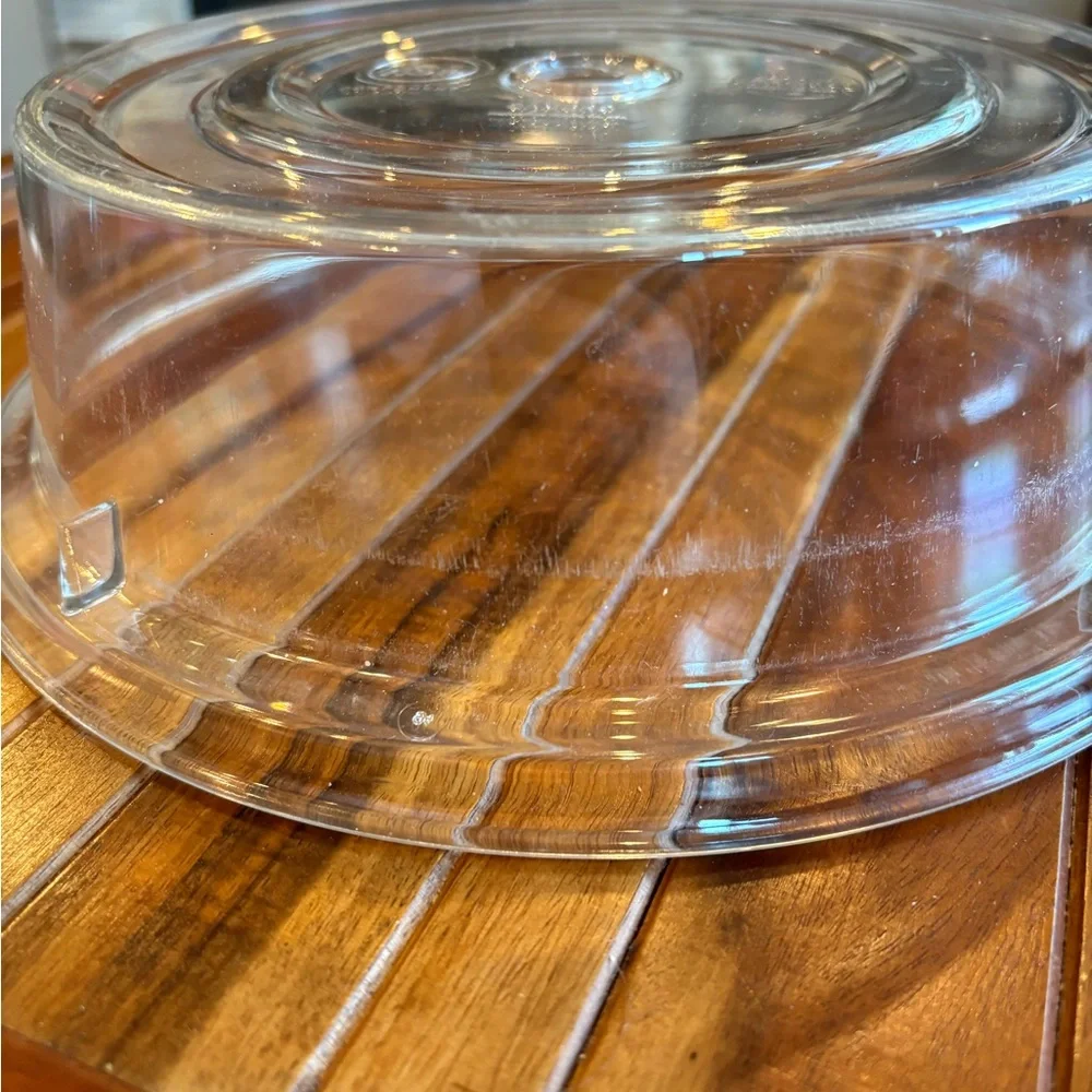 Lot of 5 Cambro Camwear Clear Round Plastic Plate Cover